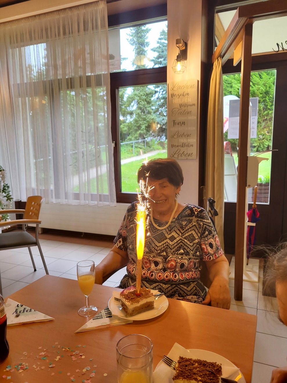 Die Geburtstagskerze durfte auch nicht fehlen.